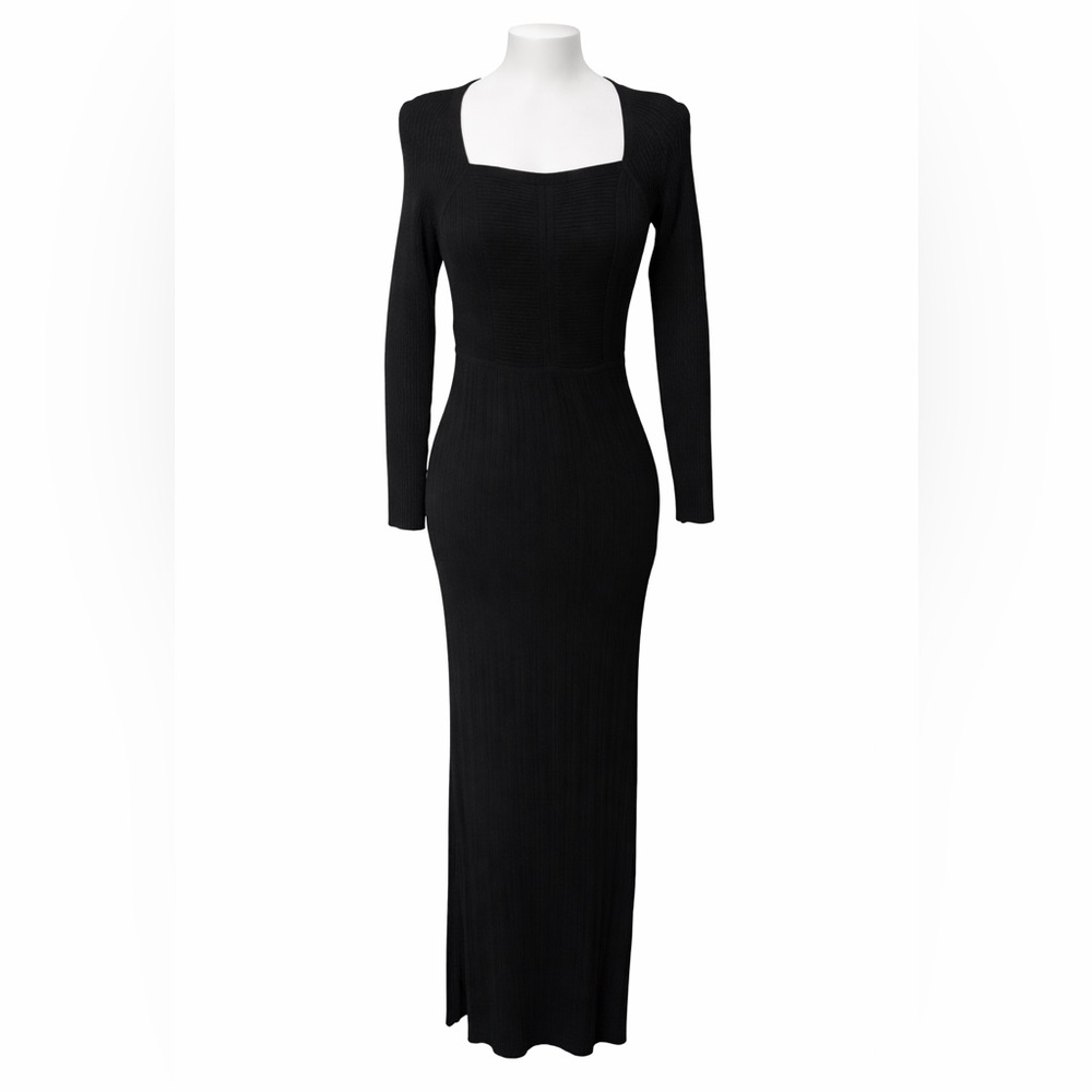 Elie Tahari Ribbed Midi Dress